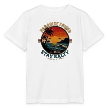 Stay Salty - Paradise Found Retro - Stanley/Stella Kinder T-Shirt MINI CREATOR  - Weiß - Vorne - Maike (125cm)