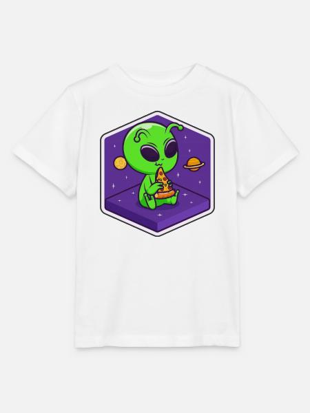 Alien Pizza Scout - Stanley/Stella Kinder T-Shirt MINI CREATOR  - Weiß