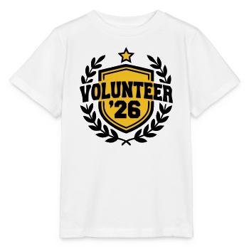 Volunteer 26 Wappen Logo - Stanley/Stella Kinder T-Shirt MINI CREATOR  - Weiß - Vorne - Maike (125cm)
