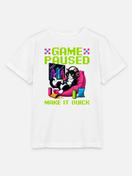 Gamer Gaming Cat Video Game - Stanley/Stella Kinder T-Shirt MINI CREATOR - Weiß