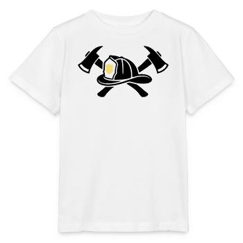 Feuerwehrhelm Aexte Grafik - Stanley/Stella Kinder T-Shirt MINI CREATOR  - Weiß - Vorne - Maike (125cm)