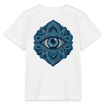 Eye in Embroidery Mandala Gift - Stanley/Stella MINI CREATOR Kids’ T-Shirt - white - Front - Maike (125cm)