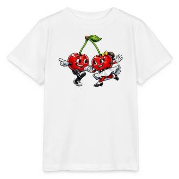 Tanzende Kirschen - Stanley/Stella Kinder T-Shirt MINI CREATOR  - Weiß - Vorne - Maike (125cm)