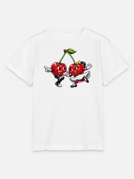 Tanzende Kirschen - Stanley/Stella Kinder T-Shirt MINI CREATOR  - Weiß