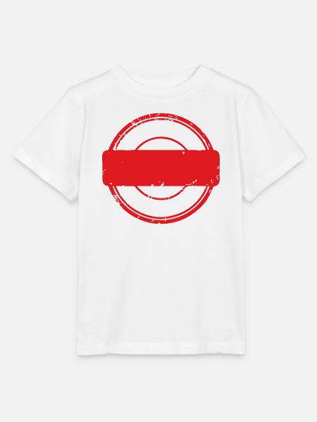 Blank Grunge-Gummistempel-Abzeichen-Vorlagenvektor - Stanley/Stella Kinder T-Shirt MINI CREATOR - Weiß