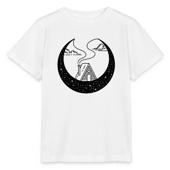Hütte in der Mondsichel - Stanley/Stella Kinder T-Shirt MINI CREATOR  - Weiß - Vorne - Maike (125cm)