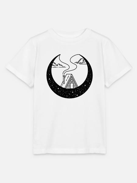 Hütte in der Mondsichel - Stanley/Stella Kinder T-Shirt MINI CREATOR  - Weiß