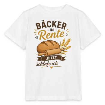 Bäcker in Rente – Brot und Weizen Ruhestand Spruch - Stanley/Stella Kinder T-Shirt MINI CREATOR  - Weiß - Vorne - Maike (125cm)