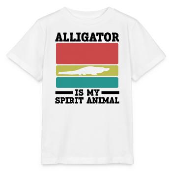 Alligator Vintage Spirit Animal - Stanley/Stella Kinder T-Shirt MINI CREATOR  - Weiß - Vorne - Maike (125cm)