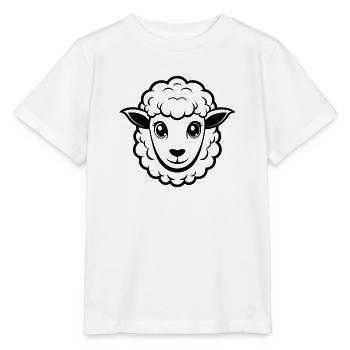 Süßes Schafsgesicht - Stanley/Stella Kinder T-Shirt MINI CREATOR  - Weiß - Vorne - Maike (125cm)