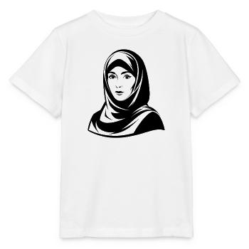 Hijab-Frau - Stanley/Stella Kinder T-Shirt MINI CREATOR  - Weiß - Vorne - Maike (125cm)