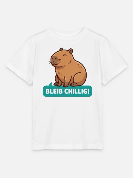 Bleib Chillig CapybaraBleib Chillig Capybara - Stanley/Stella Kinder T-Shirt MINI CREATOR  - Weiß