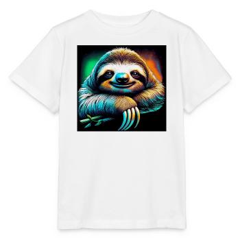 Faultier - Stanley/Stella Kinder T-Shirt MINI CREATOR  - Weiß - Vorne - Maike (125cm)