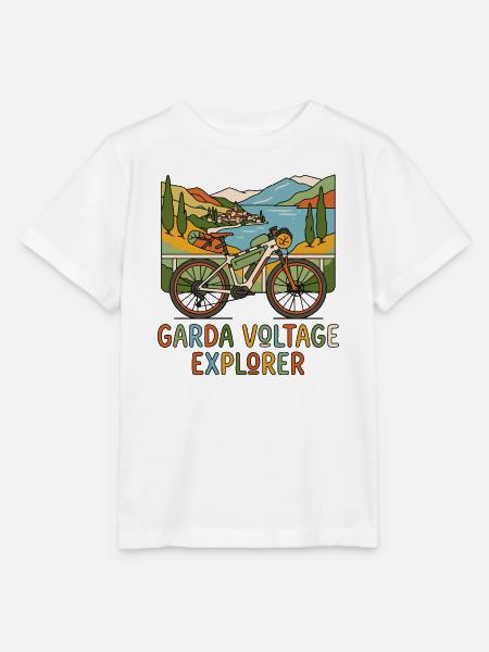 Boho E-Bike Gardasee Explorer - Stanley/Stella Kinder T-Shirt MINI CREATOR  - Weiß