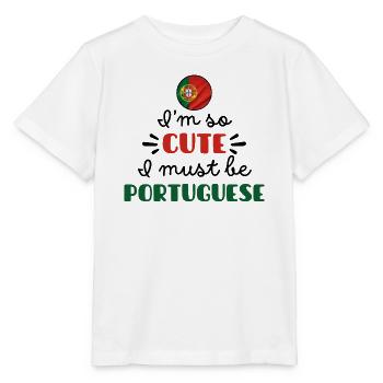 Ich bin so süß, ich muss Portugiesin sein. - Stanley/Stella Kinder T-Shirt MINI CREATOR  - Weiß - Vorne - Maike (125cm)