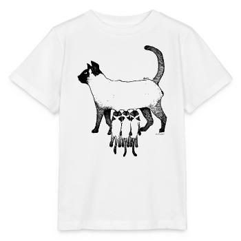 SIAMES CAT - MOTHER CAT - Stanley/Stella MINI CREATOR Kids’ T-Shirt - white - Front - Maike (125cm)
