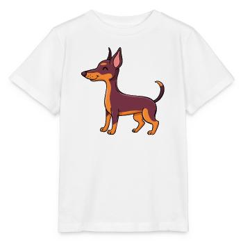 Kleiner Pinscher (Comic) - Stanley/Stella Kinder T-Shirt MINI CREATOR  - Weiß - Vorne - Maike (125cm)