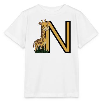 Giraffe and Nb Sticks Cartoon - Stanley/Stella MINI CREATOR Kids’ T-Shirt - white - Front - Maike (125cm)