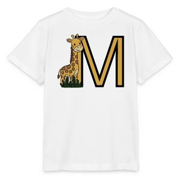 Giraffes M Initials Design - Stanley/Stella MINI CREATOR Kids’ T-Shirt - white - Front - Maike (125cm)