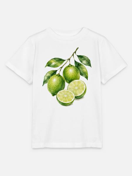 Limetten Aquarell Frische - Stanley/Stella Kinder T-Shirt MINI CREATOR  - Weiß