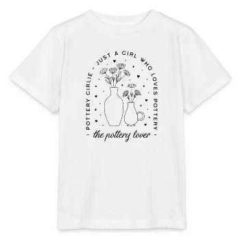Töpferliebhaberin, mädchenhafte Ästhetik - Stanley/Stella Kinder T-Shirt MINI CREATOR  - Weiß - Vorne - Maike (125cm)