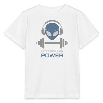Powerlifting Alien Fitness Gym - Stanley/Stella Kinder T-Shirt MINI CREATOR  - Weiß - Vorne - Maike (125cm)