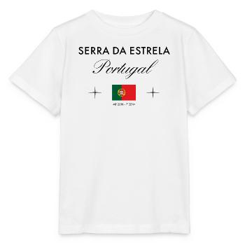 Serra da Estrela Portugal Koordinaten Reise - Stanley/Stella Kinder T-Shirt MINI CREATOR  - Weiß - Vorne - Maike (125cm)