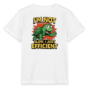 Turtle: Nicht kostenlos, nur effizient - Stanley/Stella Kinder T-Shirt MINI CREATOR  - Weiß - Vorne - Maike (125cm)