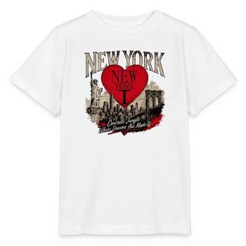 New York Heart Cityscape - Stanley/Stella MINI CREATOR Kids’ T-Shirt - white - Front - Maike (125cm)