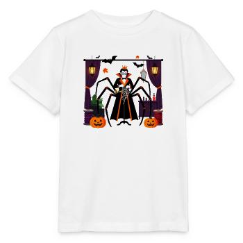 Gekrönte Vampirspinne Halloween-Nacht - Stanley/Stella Kinder T-Shirt MINI CREATOR  - Weiß - Vorne - Maike (125cm)