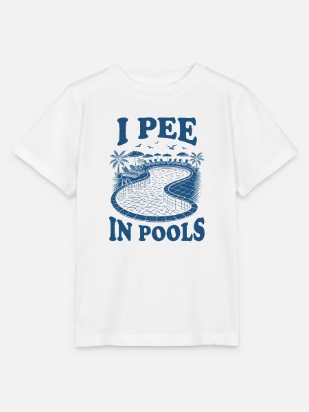 Ich pinkle in Pools - Stanley/Stella Kinder T-Shirt MINI CREATOR - Weiß