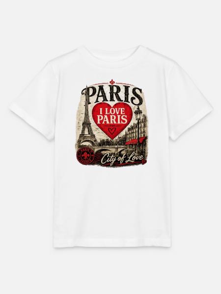 Paris Herz Stadt der Liebe - Stanley/Stella Kinder T-Shirt MINI CREATOR - Weiß