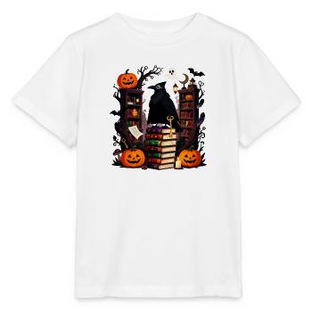 Gotische Rabe unter den Folianten - Stanley/Stella Kinder T-Shirt MINI CREATOR  - Weiß - Vorne - Maike (125cm)