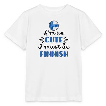 Ich bin so süß, ich muss finnisch sein – Baby & Kinder - Stanley/Stella Kinder T-Shirt MINI CREATOR  - Weiß - Vorne - Maike (125cm)