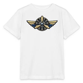 Vintage Flying Propeller Emblem - Stanley/Stella MINI CREATOR Kids’ T-Shirt - white - Front - Maike (125cm)