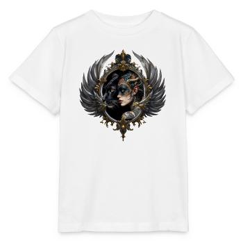 Animal Lady: Maske und Flügel - Stanley/Stella Kinder T-Shirt MINI CREATOR  - Weiß - Vorne - Maike (125cm)