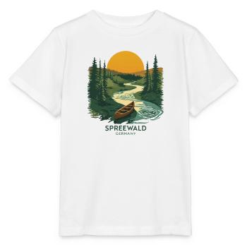 Spreewald Germany | Vintage Nature Poster - Stanley/Stella Kinder T-Shirt MINI CREATOR  - Weiß - Vorne - Maike (125cm)