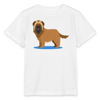 Wuscheliger Briard (Comic) - Stanley/Stella Kinder T-Shirt MINI CREATOR  - Weiß - Vorne - Maike (125cm)