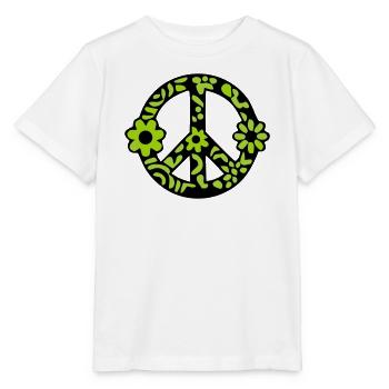 Peace Sign Flowers Icon - Stanley/Stella MINI CREATOR Kids’ T-Shirt - white - Front - Maike (125cm)