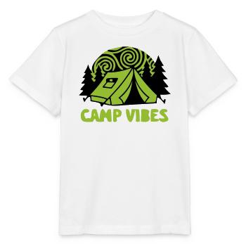 Zelt Camp Vibes Logo - Stanley/Stella Kinder T-Shirt MINI CREATOR  - Weiß - Vorne - Maike (125cm)