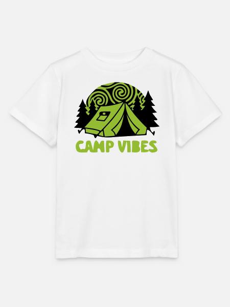 Zelt Camp Vibes Logo - Stanley/Stella Kinder T-Shirt MINI CREATOR  - Weiß