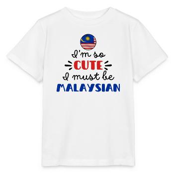 Je suis tellement mignonne, je dois être Malaisienne – bébé et enfants - T-shirt bio MINI CREATOR Stanley/Stella Enfant - blanc - Devant - Maike (125cm)