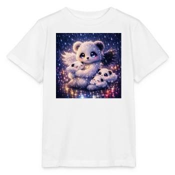 Himmlischer Nephalim‑Panda mit Wolkenbabys - Stanley/Stella Kinder T-Shirt MINI CREATOR  - Weiß - Vorne - Maike (125cm)
