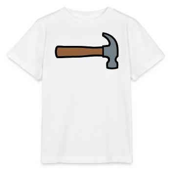 Carpenter's Hammer Tool Icon - Stanley/Stella MINI CREATOR Kids’ T-Shirt - white - Front - Maike (125cm)