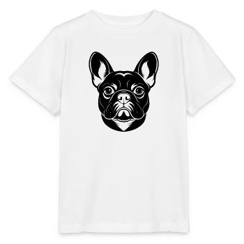 Französischer Bulldogge - Stanley/Stella Kinder T-Shirt MINI CREATOR  - Weiß - Vorne - Maike (125cm)
