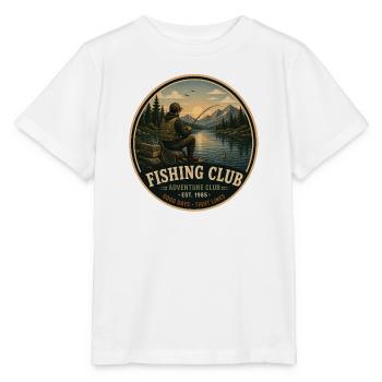 Angelclub Vintage Abenteuergrafik - Stanley/Stella Kinder T-Shirt MINI CREATOR  - Weiß - Vorne - Maike (125cm)