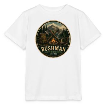 Buschmann Vintage-Abenteuergrafik - Stanley/Stella Kinder T-Shirt MINI CREATOR  - Weiß - Vorne - Maike (125cm)
