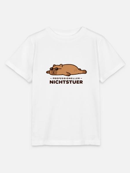 Professioneller Nichtstuer Capybara - Stanley/Stella Kinder T-Shirt MINI CREATOR - Weiß