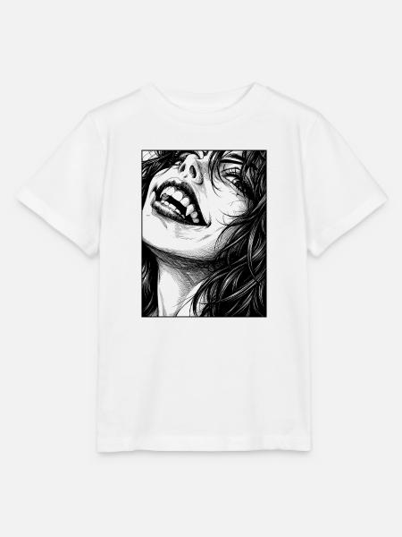 Ausdrucksvoller Vampirschrei - Stanley/Stella Kinder T-Shirt MINI CREATOR - Weiß