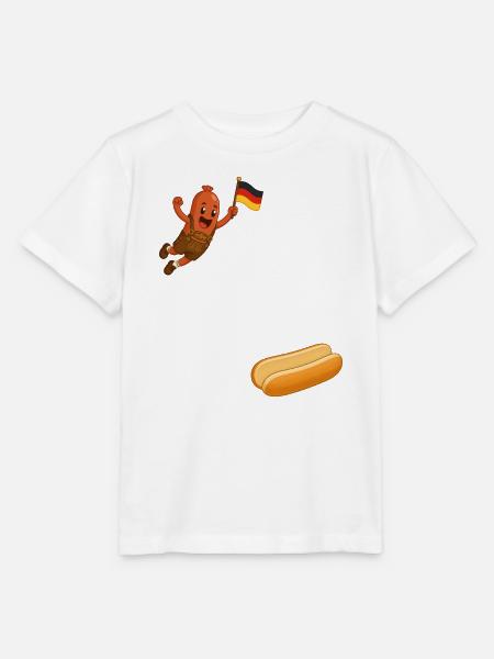 Schnitzel, das in ein Brötchen - Stanley/Stella Kinder T-Shirt MINI CREATOR - Weiß